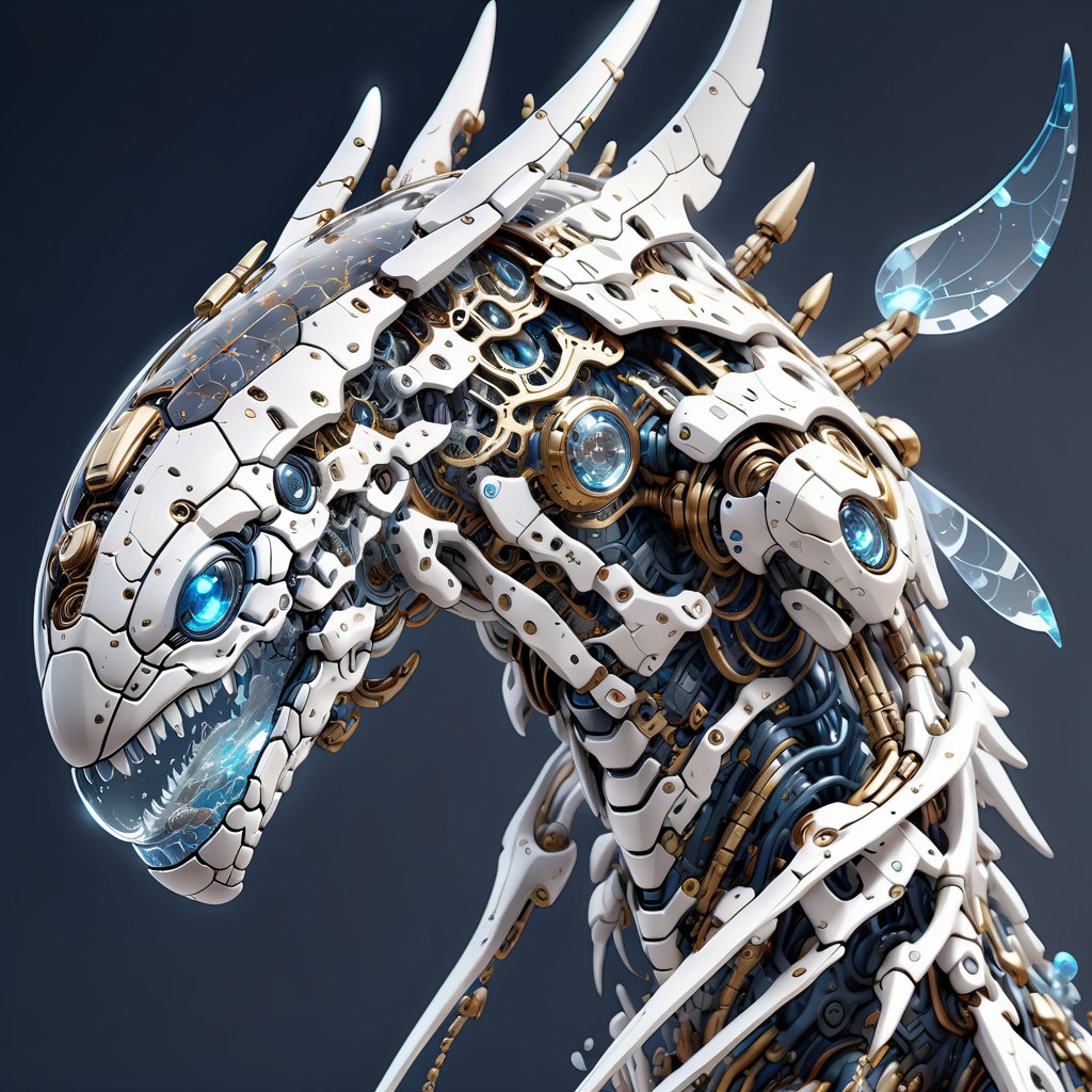 absurdres, highres, ultra detailed, paint splatter, expressive drips, white color,pastel blue color, dynamic texture, bio mechanical cyborg whale made of (stylish mecha:1.3), (complex mecha parts), (large transparent glass fins:1.3), big mouth, (glass sea)