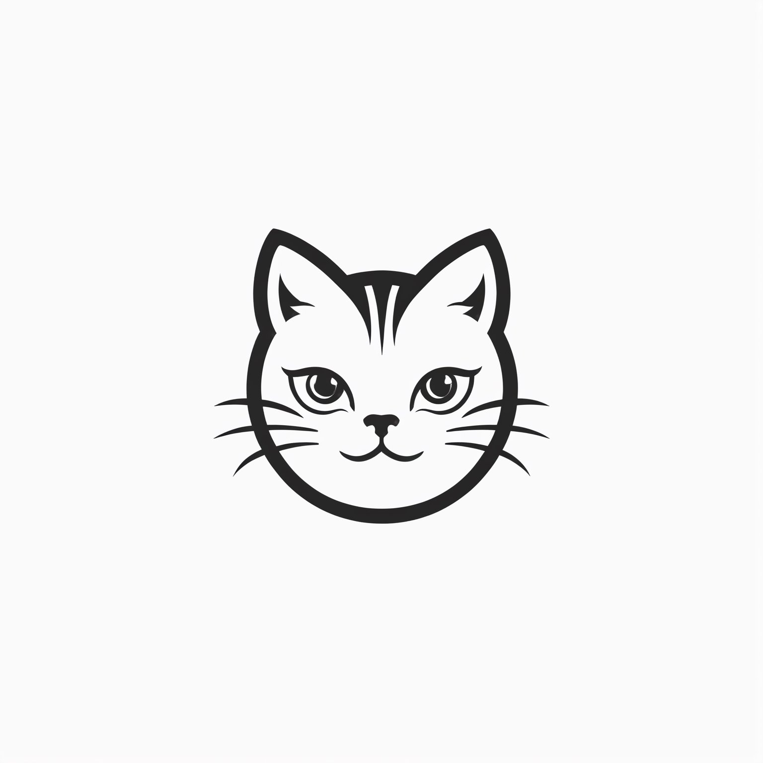 (black and white, cat, logo design, simple color background), (best quality, 4k, 8k, highres, masterpiece:1.2), ultra-detailed, pen and ink drawing, sharp contrast, vintage, retro, scanned texture, precise linework, classic, crisp details, elegant composition, highly-detailed feathers, expressive eyes, dynamic pose, pure simplicity, limited color palette, pop art, eye-catching design, distinct visual identity, iconic symbolism, timeless aesthetic, bold lines, striking visual impact, memorable silhouette