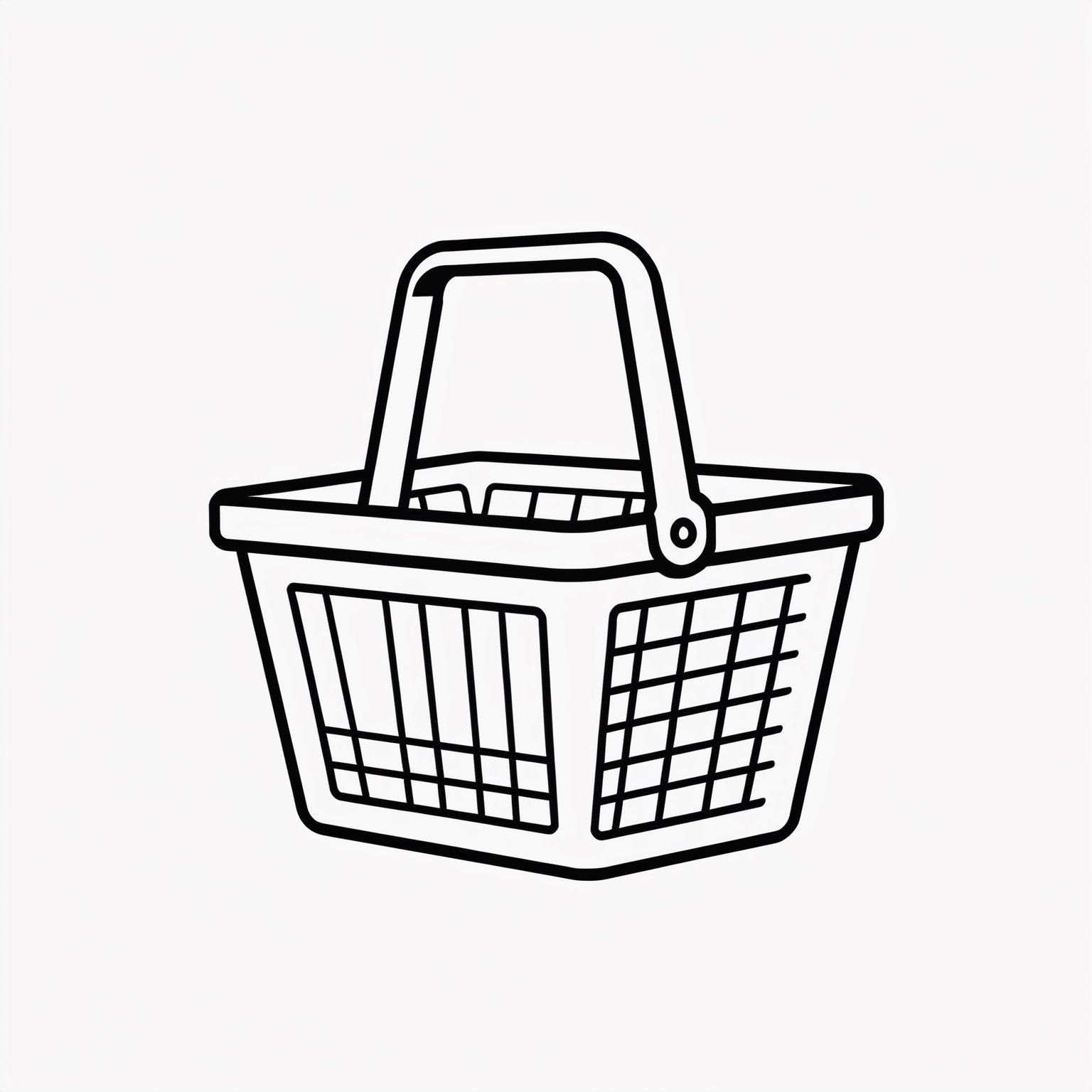 (black and white,shopping basket,logo design,simple color background),(best quality,4k,8k,highres,masterpiece:1.2),ultra-detailed,pen and ink drawing,sharp contrast,vintage,retro,scanned texture,precise linework,classic,crisp details,elegant composition,highly-detailed feathers,expressive eyes,dynamic pose,pure simplicity,limited color palette,pop art,eye-catching design,distinct visual identity,iconic symbolism,timeless aesthetic,bold lines,striking visual impact,memorable silhouette