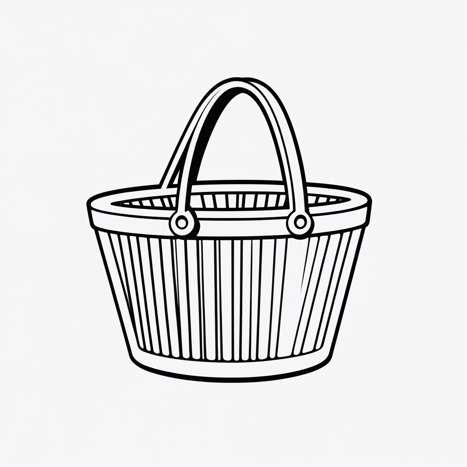 (black and white,shopping basket,logo design,simple color background),(best quality,4k,8k,highres,masterpiece:1.2),ultra-detailed,pen and ink drawing,sharp contrast,vintage,retro,scanned texture,precise linework,classic,crisp details,elegant composition,highly-detailed feathers,expressive eyes,dynamic pose,pure simplicity,limited color palette,pop art,eye-catching design,distinct visual identity,iconic symbolism,timeless aesthetic,bold lines,striking visual impact,memorable silhouette