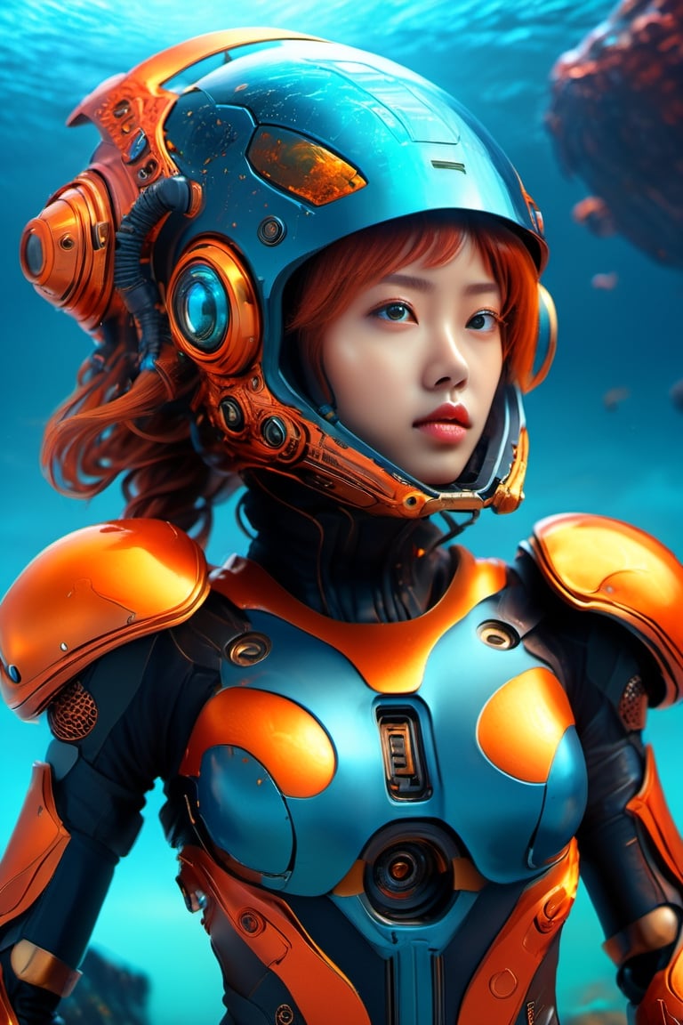 a girl,  thunder Orange,  tight suit, Space helmet of the 1990s, and the anime series ace,  Fantastic Surrealism,  Post-apocalyptic,  Cute Illustration,  Bio-Robotic Art,  Fantasy Digital Painting,  alien planet Landscapes,  Space Dragon with a futurastic underwater helm Fantasy,  Art,  Surrealism,  Geomorphologie-Kunst,  Fluid Art,  Underwater Photography,  Biomechanical Sculpture,  Kemono,  Beautiful Girl Turned to the Camera,  Blue Background,  3D Vector Art,  Greg Rutkowski,  Detailedface,  Detailedeyes,  1 girl, , , ,cyberpunk style,DonMCyb3rN3cr0XL , filipina

 Undressed, front view, with large and voluptuous breasts, sexy and provocative