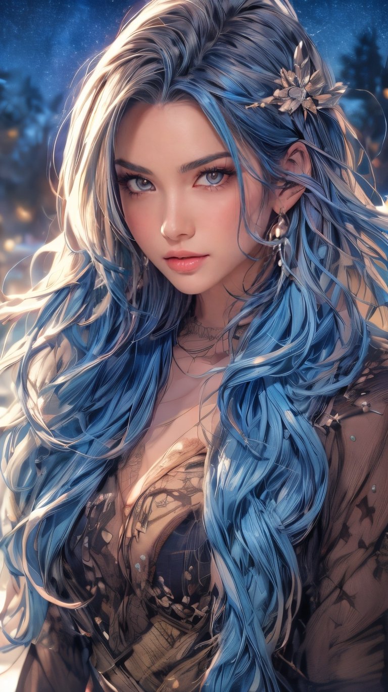 {{best quality}},  {{masterpiece}},  {{ultra-detailed}},  {illustration},  {detailed light},  {an extremely delicate and beautiful},  a girl,  {beautiful detailed eyes},  stars in the eyes,  messy floating hair,  colored inner hair,  Starry sky adorns hair,  depth of field