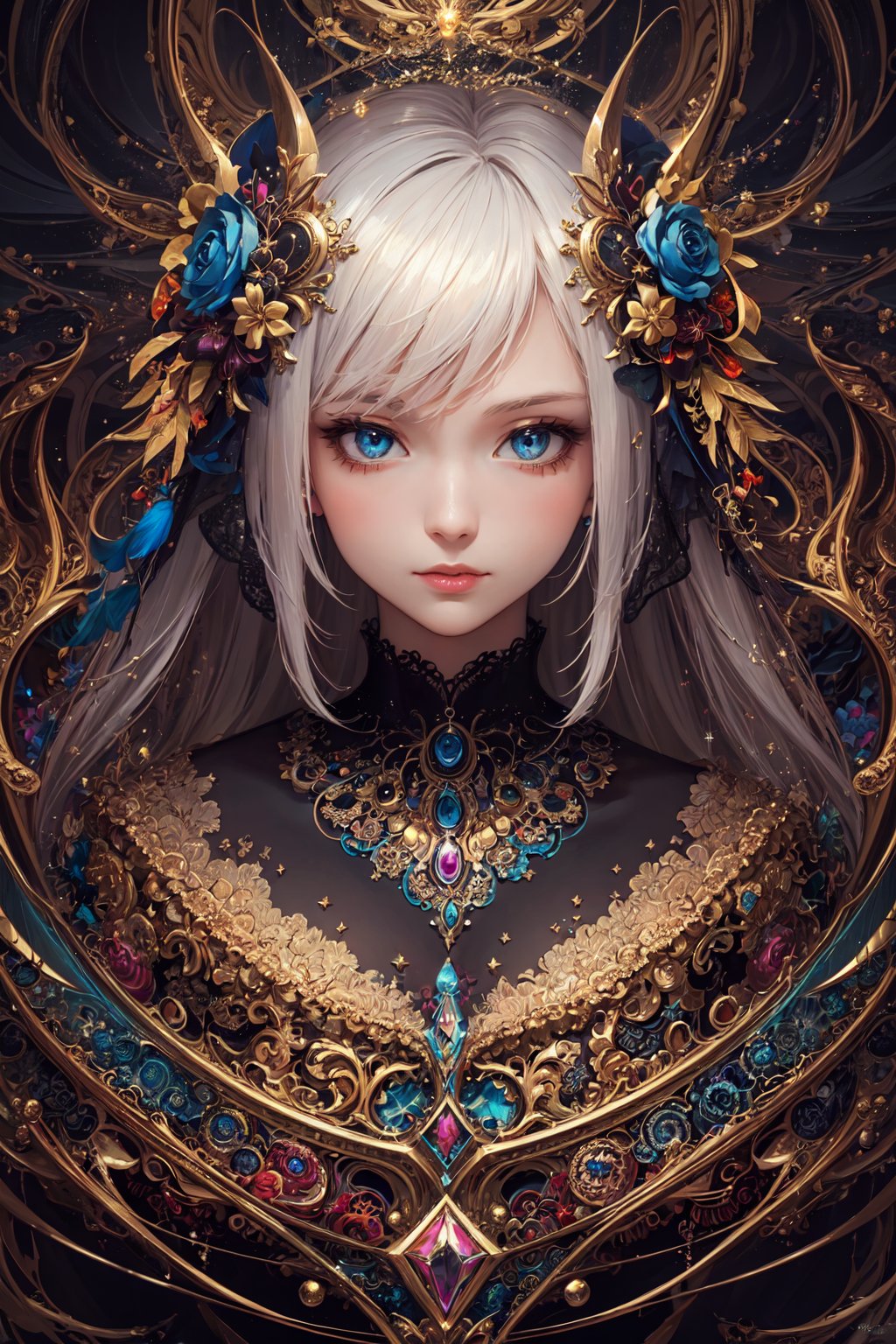 (masterpiece, top quality, best quality, official art, beautiful and aesthetic:1.2), (1girl), extreme detailed,(fractal art:1.3),colorful,highest detailed, no text, no logo