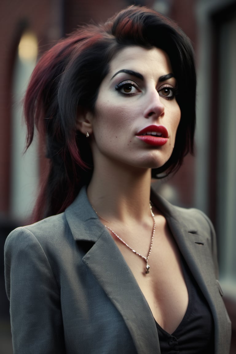 RAW natural photo of amy winehouse, hungry, no muscles, slim boby, argentinian singer, realisct, no friendly, ((full body)), red hair , sharp focus, depth of field, shoot, ,side shot, side shot, ultra hd, realistic, vivid colors, highly detailed, perfect composition, 8k artistic photography, photorealistic concept art, soft natural volumetric cinematic perfect light, black background studio,OHWX