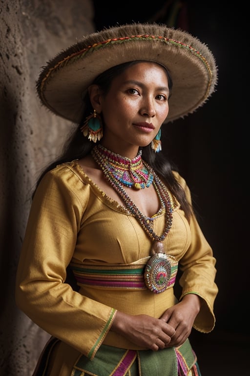 sexy coya woman, from the bolivian highlands, 1 goldet tooth, 
folkloric dress of bolivia portrait, vintage, desaturated colors ,hd,8k, masterpiece, one light, realistic photography, hasselblad, raw, hiperrealism, medium format sensor camera, super prime cinema lens, 