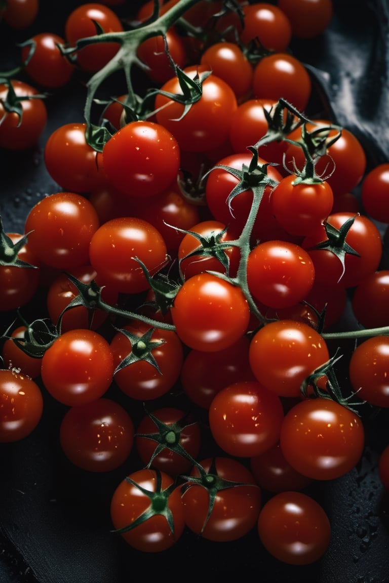 RAW natural photo Of TOMATOES RAIN,
, only one light cenital chimera, day advertising shooting, realistic photograph, sharp focus, depth of field, shoot, ,side shot, side shot, ultrahd, realistic, vivid colors, highly detailed, perfect composition, 8k, photorealistic concept art, soft natural volumetric cinematic perfect light,booth,food focus, UP THE CAMERA
