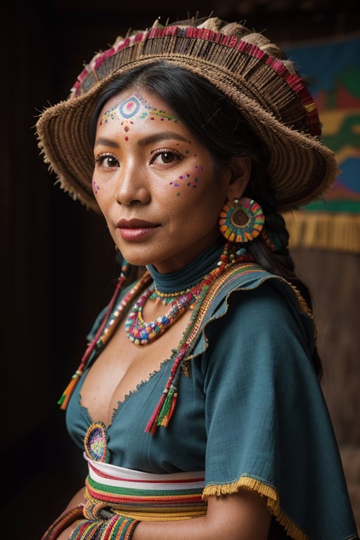 sexy coya woman, from the bolivian highlands, folkloric dress of bolivia portrait, vintage, desaturated colors ,hd,8k, masterpiece, one light, realistic photography, hasselblad, raw, hiperrealism, medium format sensor camera, super prime cinema lens, 