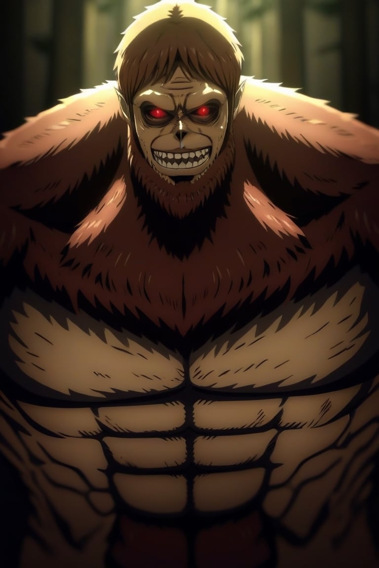 beasttitan, pov, evil grin, glowing red eyes