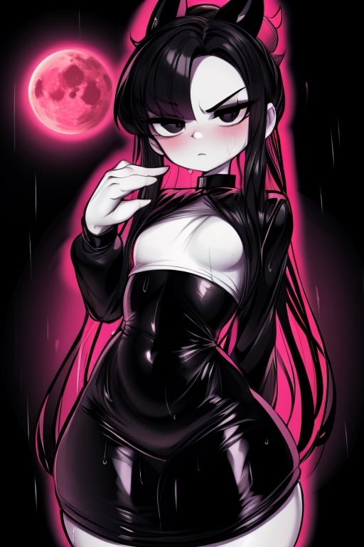 8k resolution, high resolution, masterpiece, intricate details, highly detailed, HD quality, solo, loli, short stature, little girls, only girls, dark background, rain, scarlet moon, crimson moon, moon, moon on the background,

Wednesday Addams.black eyes.black hair.long hair.straight hair.Wednesday Addams clothing.tight clothes.sexy clothes.black jacket.white shirt.black skirt.emotionless expression.a cold expression.relaxed posture.sexy pose,

small breasts, flat breasts, focus on the whole body, the whole body in the frame, the body is completely in the frame, the body does not leave the frame, detailed hands, detailed fingers, perfect body, perfect anatomy, wet bodies, rich colors, vibrant colors, detailed eyes, super detailed, extremely beautiful graphics, super detailed skin, best quality, highest quality, high detail, masterpiece, detailed skin, perfect anatomy, perfect body, perfect hands, perfect fingers, complex details, reflective hair, textured hair, best quality,super detailed,complex details, high resolution,

,USA,haruno sakura,JCM2,Oerlord,High detailed ,weapon,black eyes,chibi,fgo sprite,spy x family style,Star vs. the Forces of Evil ,Mrploxykun,jtveemo,DAGASI,BORN-TO-DIE,Captain kirb,Shadbase ,Artist,Ankha,Animal Crossing,War of the Visions  ,Wednesday Addams  