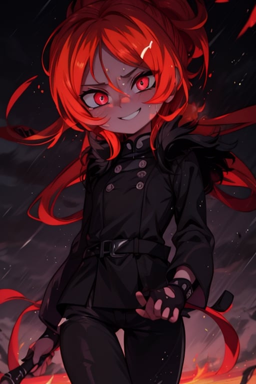 8k resolution, high resolution, masterpiece, intricate details, highly detailed, HD quality, solo, loli, black desert on the background, night, rain, red stars in the sky, scarlet moon, Naruko Uzumaki.blonde.red eyes.vertical pupils.cheeky smile.(Naruko Uzumaki's clothes).black pants.black scaly coat.a cheeky expression.funny expression.an inspired expression.cool pose.fighting pose.battle dance, focus on the whole body, the whole body in the frame, small breasts, vds, looking at viewer, wet, rich colors, vibrant colors, detailed eyes, super detailed, extremely beautiful graphics, super detailed skin, best quality, highest quality, high detail, masterpiece, detailed skin, perfect anatomy, perfect body, perfect hands, perfect fingers, complex details, reflective hair, textured hair, best quality, super detailed, complex details, high resolution,  

Gwendolyn_Tennyson,JCM2,Wednesday Addams  ,Shadbase ,Artist,HarryDraws,haruno sakura,Naruto,Mrploxykun,Naruko