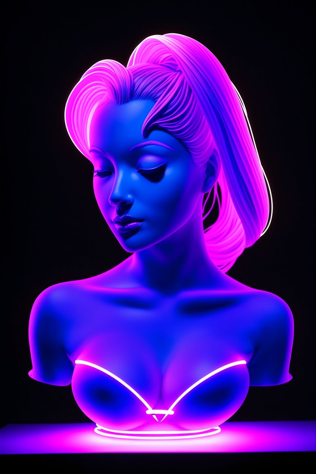 a picture of a (3DMM picture of a sexy woman, (3 d depth of field: 1.4)) in a 3 d picture frame, 3DMM frame of lights, illusion of disappearing to infinity, RGB led point lights disappear inward from edge, infinity mirror, 3 d neon art of a sexy womans body, seductive pose: 1.2, psychedelic photoluminescent, vivid!!, psychedelic lighting, psychedelic black light, by Jon Coffelt, lsd visuals, neon version of style jim burns, ledspace, skin made of led point lights, RGB led effects,Neon Light,3DMM