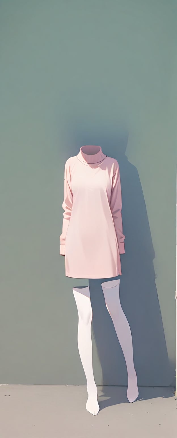 nobody, 1 girl, alone,Headless, no legs, no weapons, No weapons, Simple background, outdoor, daylight lighting, pastel colors