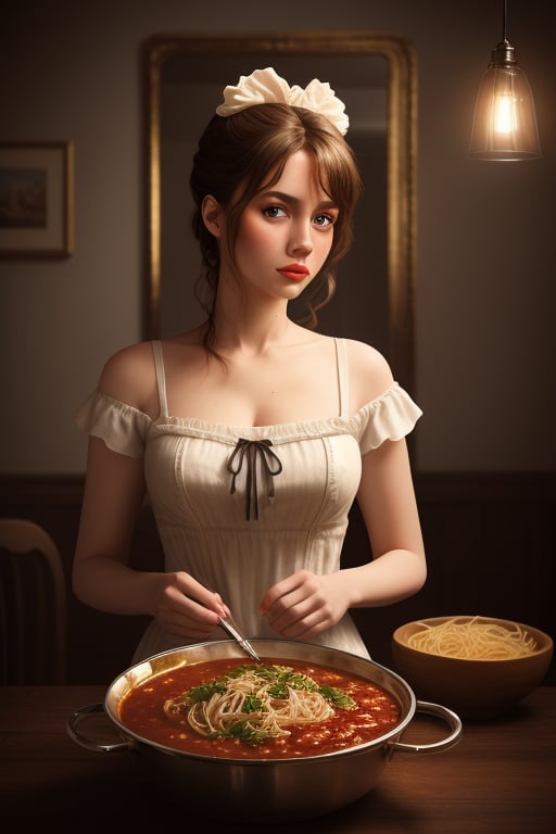 flying spaghetti and sauce
 BEST QUALITY, MASTERPIECE, PHOTOREALISTIC:1.9, DRAMATIC LIGHT, infinite mirror background,
,colorful_girl_v2,arshadArt,alluring_lolita_girl,anamr