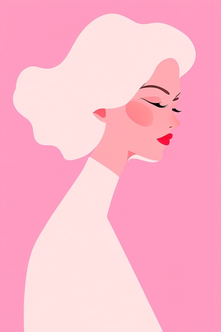 minimalism,light pink background,high quality, 1 beautiful woman,