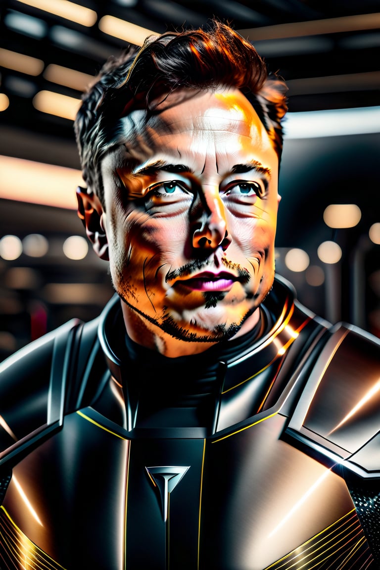 hyperrealistic dramatic 8k photography of Elon Musk is short