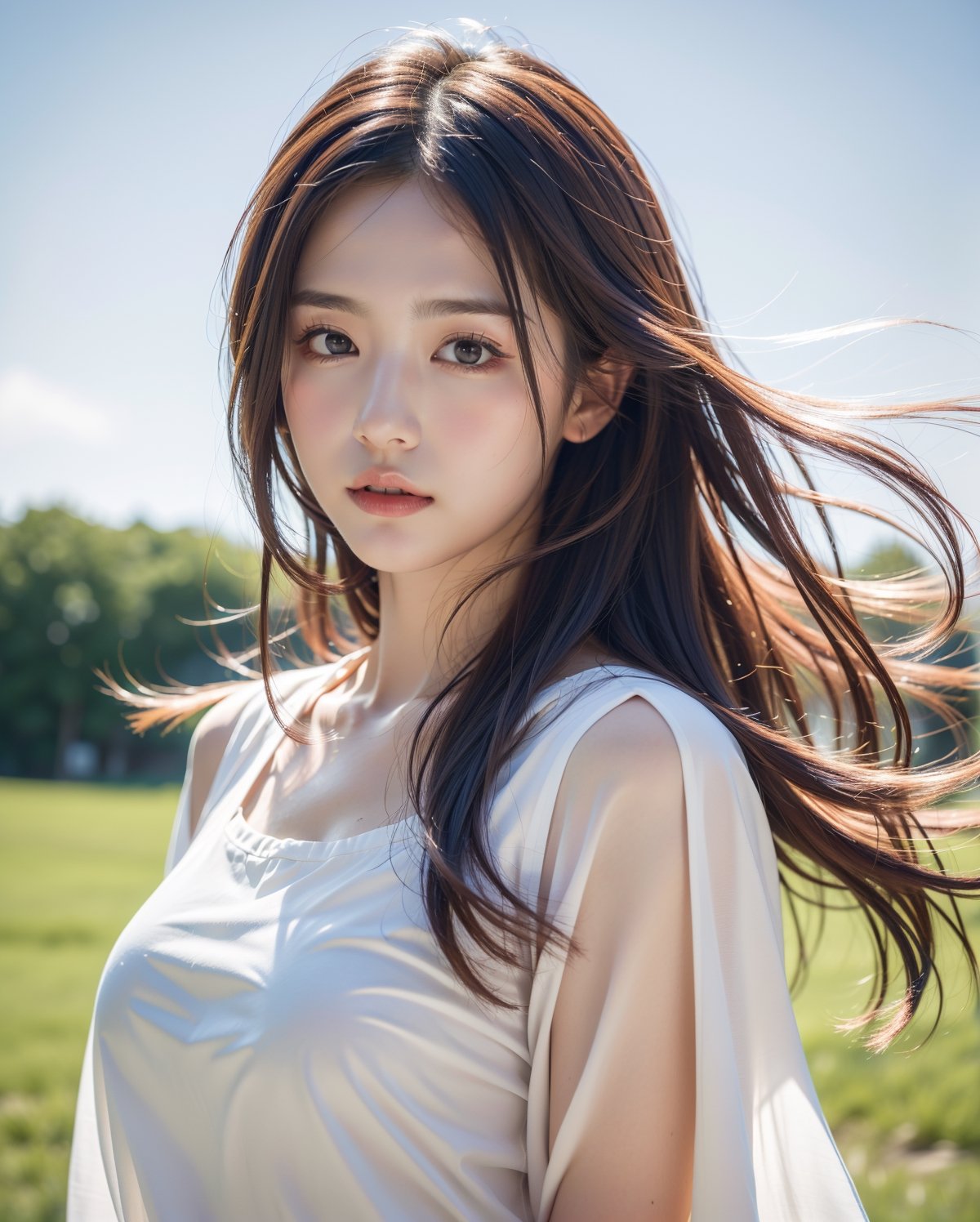 long windblown hair, long windblown hair,(4k, RAW photo, best quality, masterpiece:1.2),ultra high res,(photo realistic:1.2),High detail RAW color photo,professional photograph,(realistic, photo realistic:1.4),((best quality)),japanese girl,,