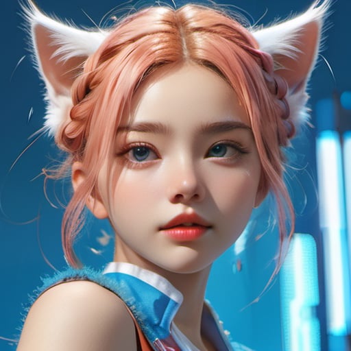 Solo, anime girl, full body, young adult body, medium chest, Hyperdetailed school background, School, 
Detailed medium white hair braid, hair braid, Cat ears, beautiful, Detailed eyes, blue eyes, Side view, torso shot from waist, Thick lineart, Anxious, Hyperdetailed natural light, detailed reflection light, 
volumetric lighting maximalist photo illustration 64k, resolution high res intricately detailed complex, 
key visual, precise lineart, vibrant, panoramic, cinematic, masterfully crafted, 64k resolution, beautiful, stunning, ultra detailed, expressive, hypermaximalist, colorful, rich deep color, vintage show promotional poster, glamour, anime art, fantasy art, brush strokes,, 16k, UHD, HDR,(Masterpiece:1.5), Absurdres, (best quality:1.5), Anime style photo, Manga style, Digital art, glow effects, Hand drawn, render,octane render, cinema 4d, blender, dark, atmospheric 4k ultra detailed, cinematic sensual, Sharp focus, hyperrealistic, big depth of field, Masterpiece, colors, 3d octane render, concept art, trending on artstation, hyperrealistic, Vivid colors,, modelshoot style, (extremely detailed CG unity 8k wallpaper), professional majestic oil painting by Ed Blinkey, Atey Ghailan, Studio Ghibli, by Jeremy Mann, Greg Manchess, Antonio Moro, trending on ArtStation, trending on CGSociety, Intricate, High Detail, Sharp focus, dramatic, photorealistic painting art