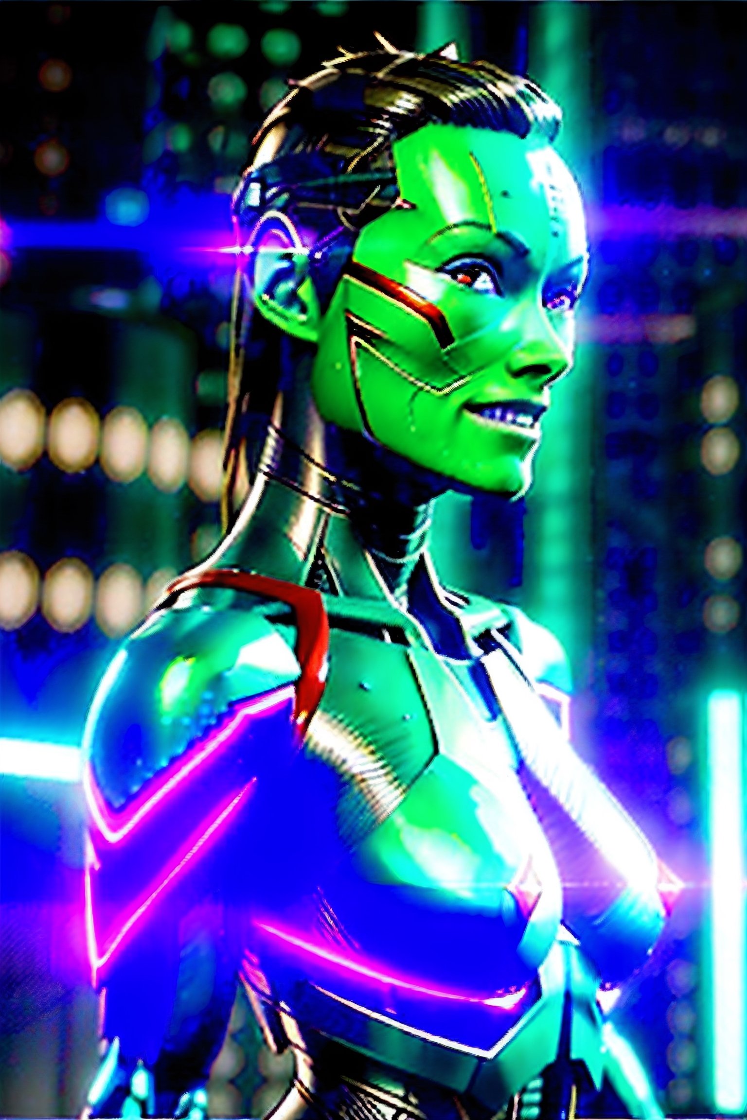 transformation sequence where the cybernetic warrior  morphs into the actress ((olivia wilde)). battling against futuristic enemies in a dystopian cityscape. Highly realistic, octane render, cinematic shot, 4k, 4k post-processing highly detailed, cgsociety, hyperrealistic, --no dof, --ar 16:9
