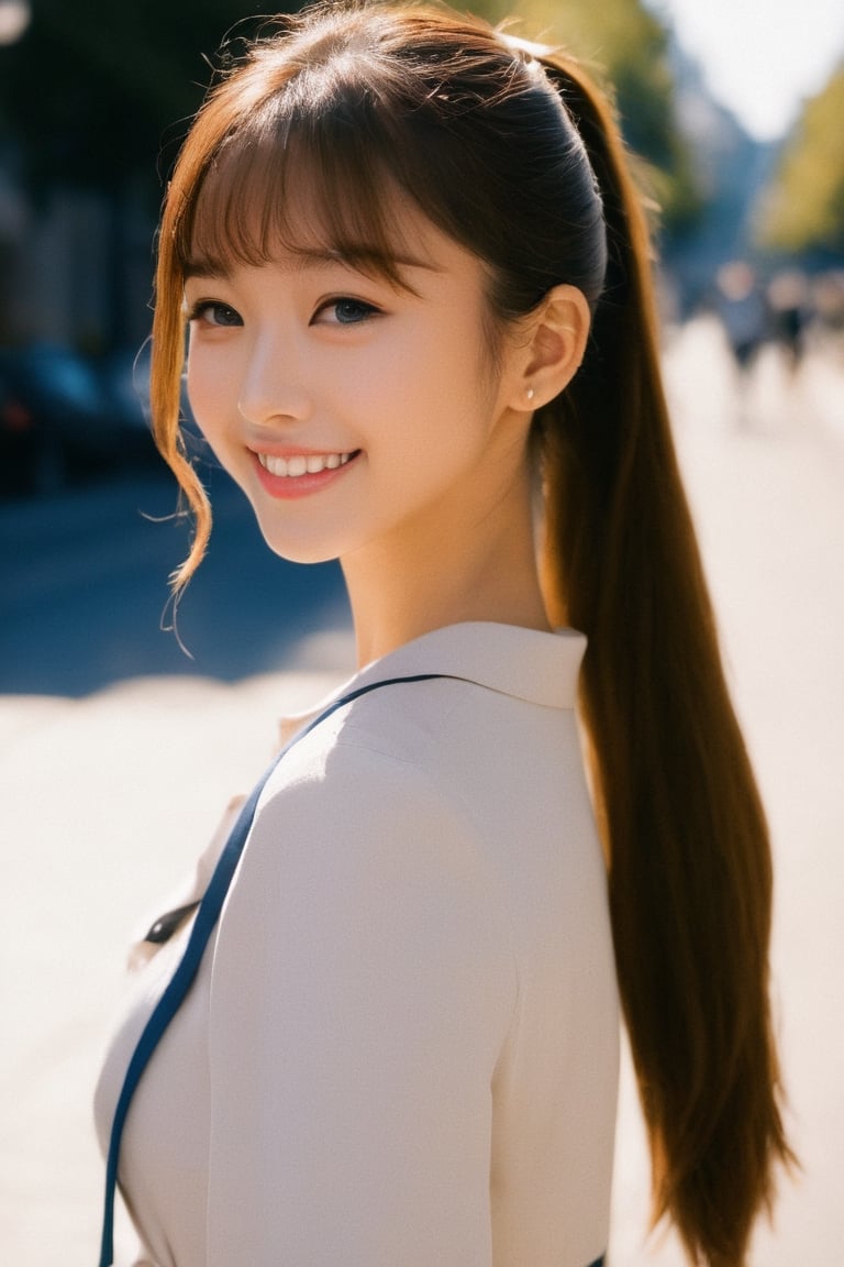 ({glamour|beauty|candid}:1.3) photo of a beautiful {smiling|(serious:1.3)|(sad, teary:1.2)} cutegirlmix her 20s, {ponytail|long|bobcut} hairstyle, similing, wearing {casual clothes|elegant dress|school uniform|micro bikini}, (blush:0.5), (goosebumps:0.5), textured skin, realistic dull skin noise, visible skin detail, skin fuzz, dry skin, (skinny:1.2), masterpiece, remarkable color, ultra realistic, dfdd, (posing for a picture on a city street:1.2), (upper body framing from waist:1.6), soft bounced lighting, ray tracing, subsurface scattering, {from side|from above|from behind, looking at viewer}, golden ratio, Cinematic Shot, 50mm portrait lens, Movie Still