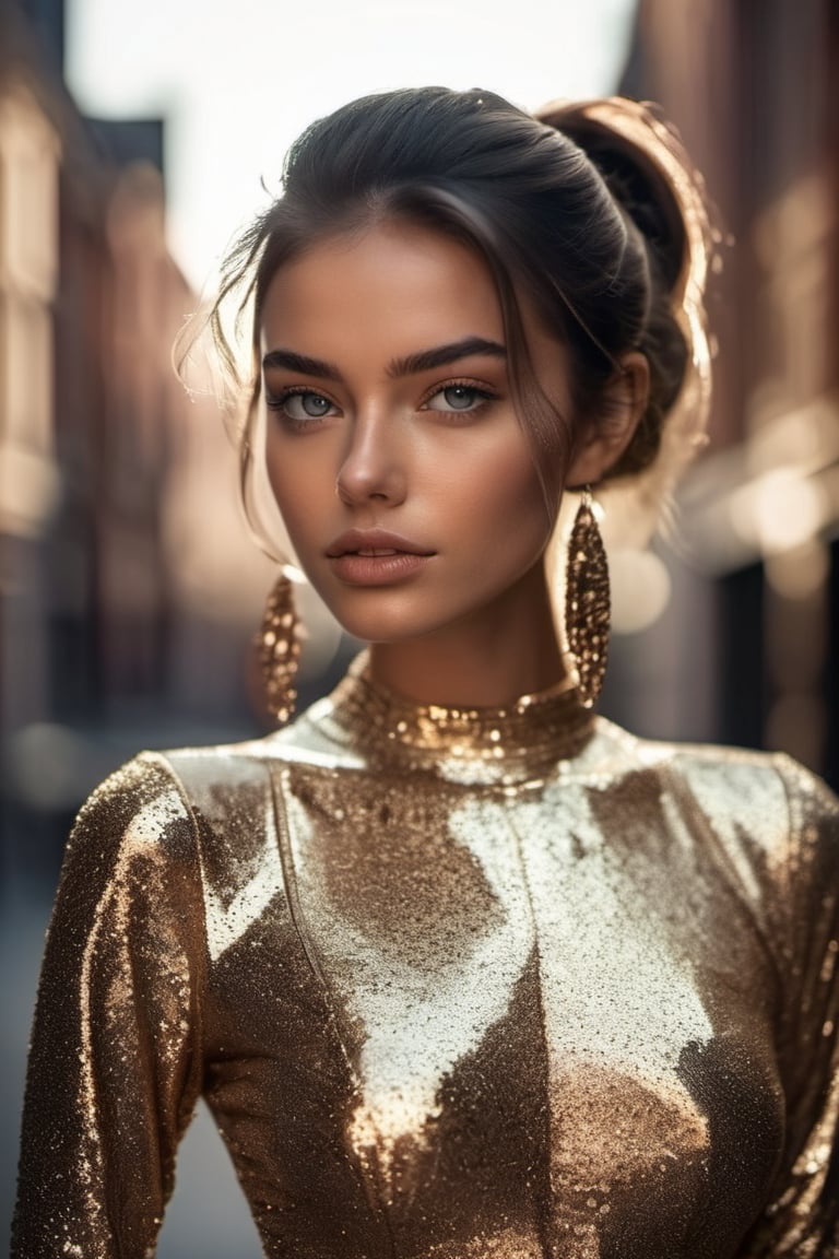 (glamour photography) photo of a LinkGirl, 18 year old, {ponytail|bobcut|bun hair}, wearing (glittering gold mini dress with black ankle strap heels and a black clutch:1.2), dfdd, (blush:0.9), (goosebumps:0.5), solo, beautiful, masterpiece, (photorealistic:1.2), hi-res, hdr, 8k, remarkable color, ultra realistic, textured skin, realistic dull skin noise, visible skin detail, skin fuzz, dry skin, (casual posing for picture:1.2), (cowboy shot:1.6), (detailed random background:1.6), natural lighting, (ray tracing:1.2), subsurface scattering, {low angle|(shot from a dutch angle:1.4)}, golden ratio, (shot on Leica T), RAW cinema photo, 50mm portrait lens, shallow depth of field, Fujicolor Pro film