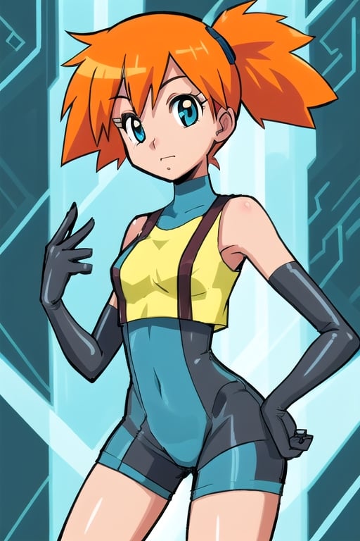 cute, beautiful, detailed,1girl, futuristic,cool outfit,orange_hair