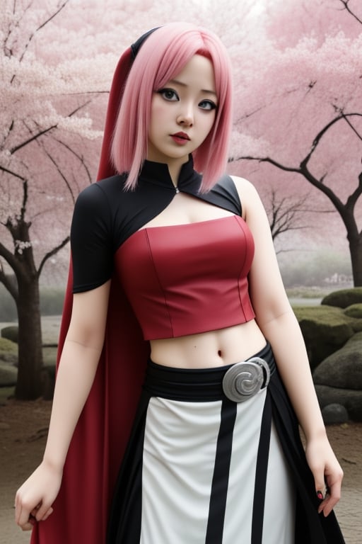 Lisa in saukra cosplay ,sakura haruno,lalisamanoban