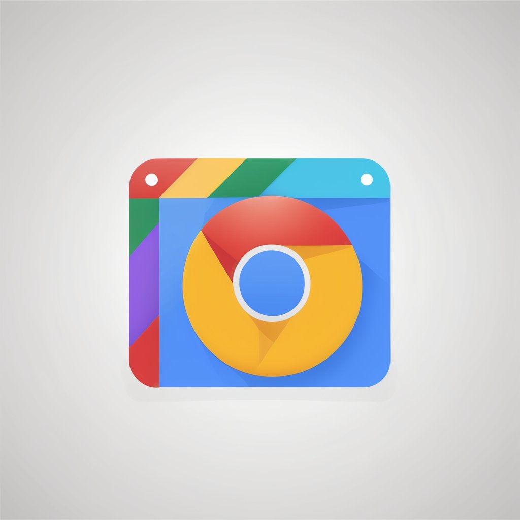 a (Google Chrome icon) [apple: google chrome: 0.5], on write background, concept, ui design, icon, bold stroke