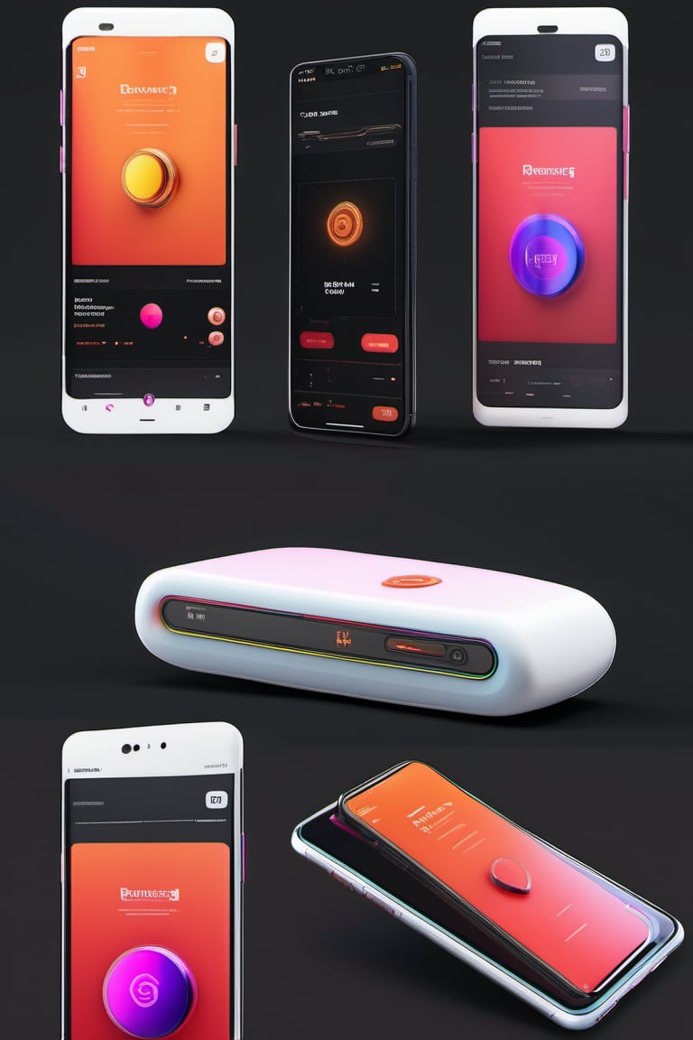 3d render concept art, octane, redshift, unreal engine 5, minimalistic, realistic, web interface, ux ui design, 1smartphone, presentation, idea, cinema 4d