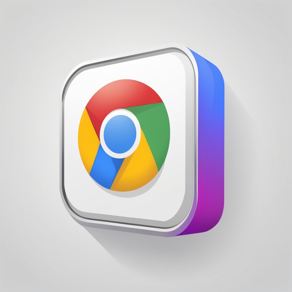 a (Google Chrome icon) [apple: google chrome: 0.5], on write background, concept, ui design, icon, bold stroke