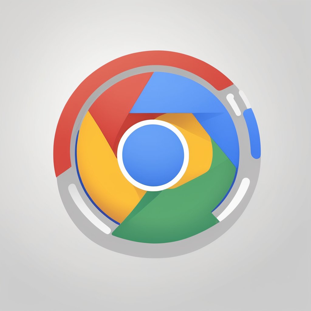 a (Google Chrome icon) [human: google chrome: 0.5], on write background, concept, ui design, icon, bold stroke