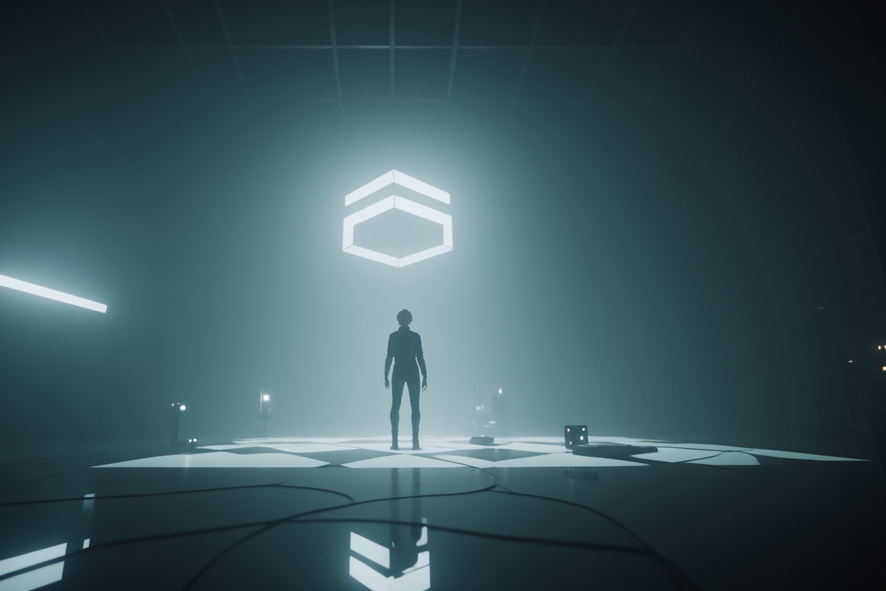 (Control game), remedy, by Sam lake, volumetric light, Movie Still