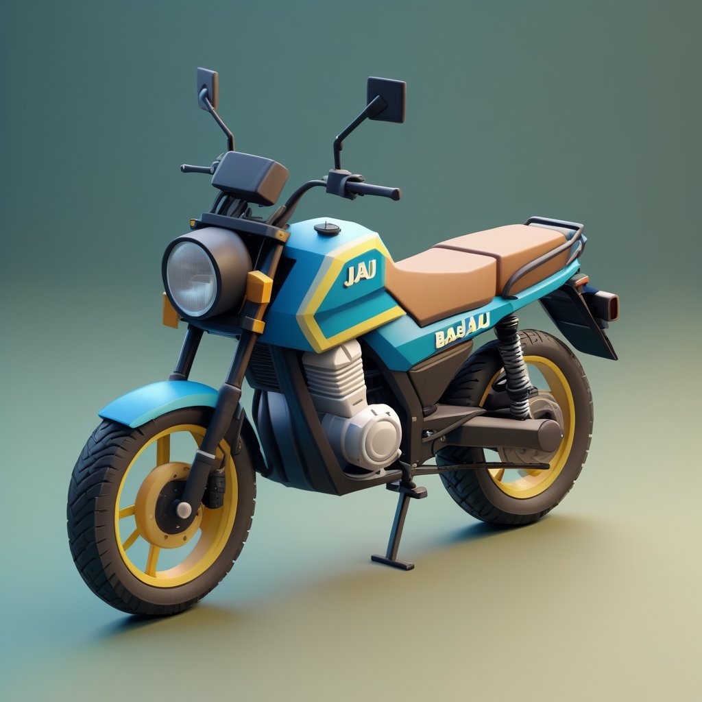 cute 3D isometric model of a bajaj | blender render engine niji 5 style expressive,3d isometric,3d style,