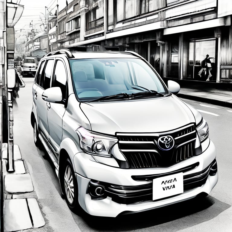 A toyota avanza, Coloring Book, ColoringBookAF,