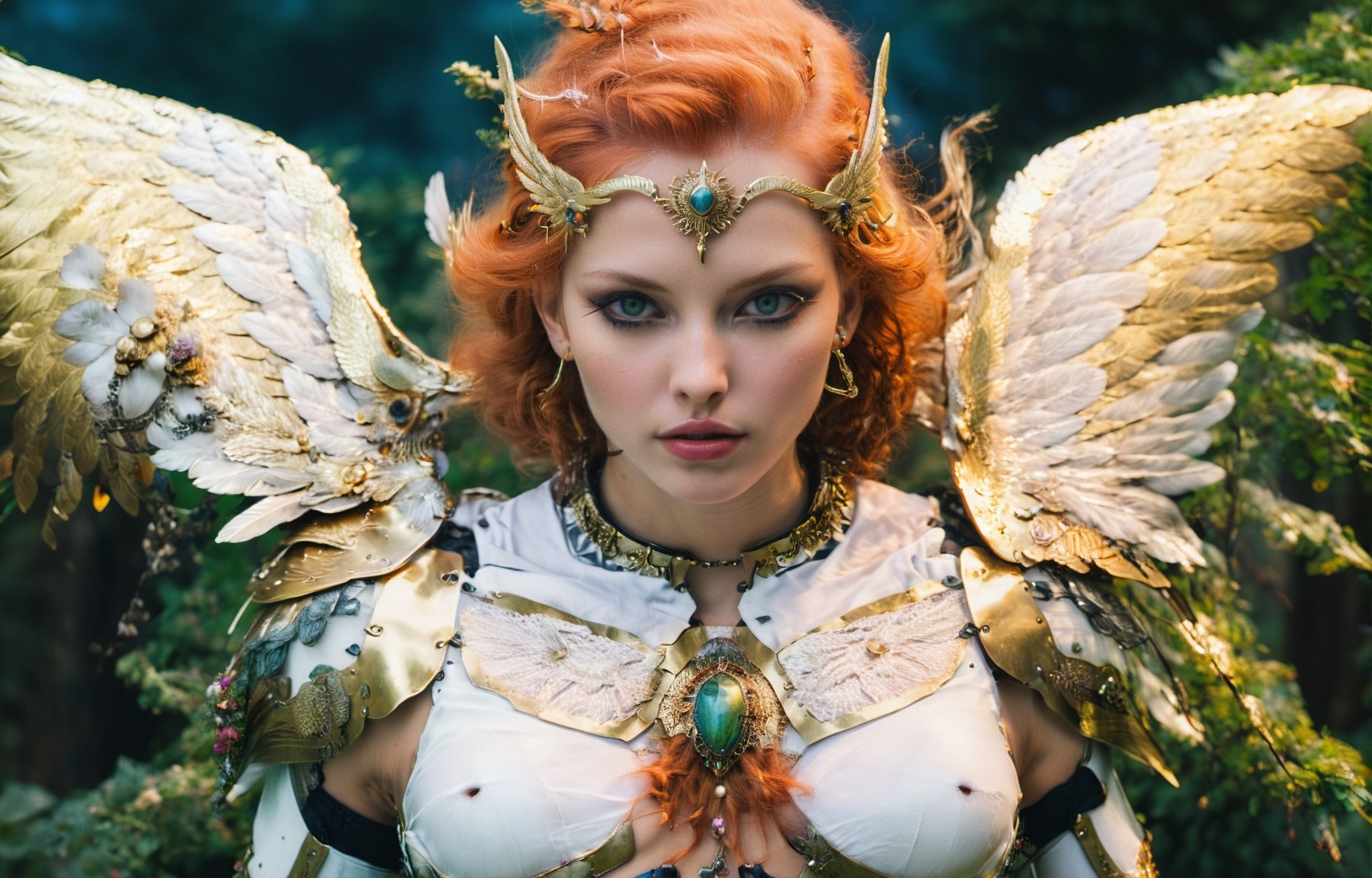 (wide angle),(Aetherpunk style:1.4),8k , ultra quality ,nature,pagan imagery,intricate detailed, beautiful valkyrie ,gold detailed holy gorgeous armor,intricate detailed wide angelic wings,spreading angelic wings wide,utopia,magic,detailed,mages,outdoors,amazing scenery,(highly detailed:1.2),(ultra realism:1.2), realistic, detailed, textured, skin, platinum white hair, green eyes, by Alex Huguet, Mike Hill, Ian Spriggs, JaeCheol Park, Marek Denko
,detailmaster2,more detail XL,(half body image),realistic,3d toon style,xxmix_girl,xxmixgirl