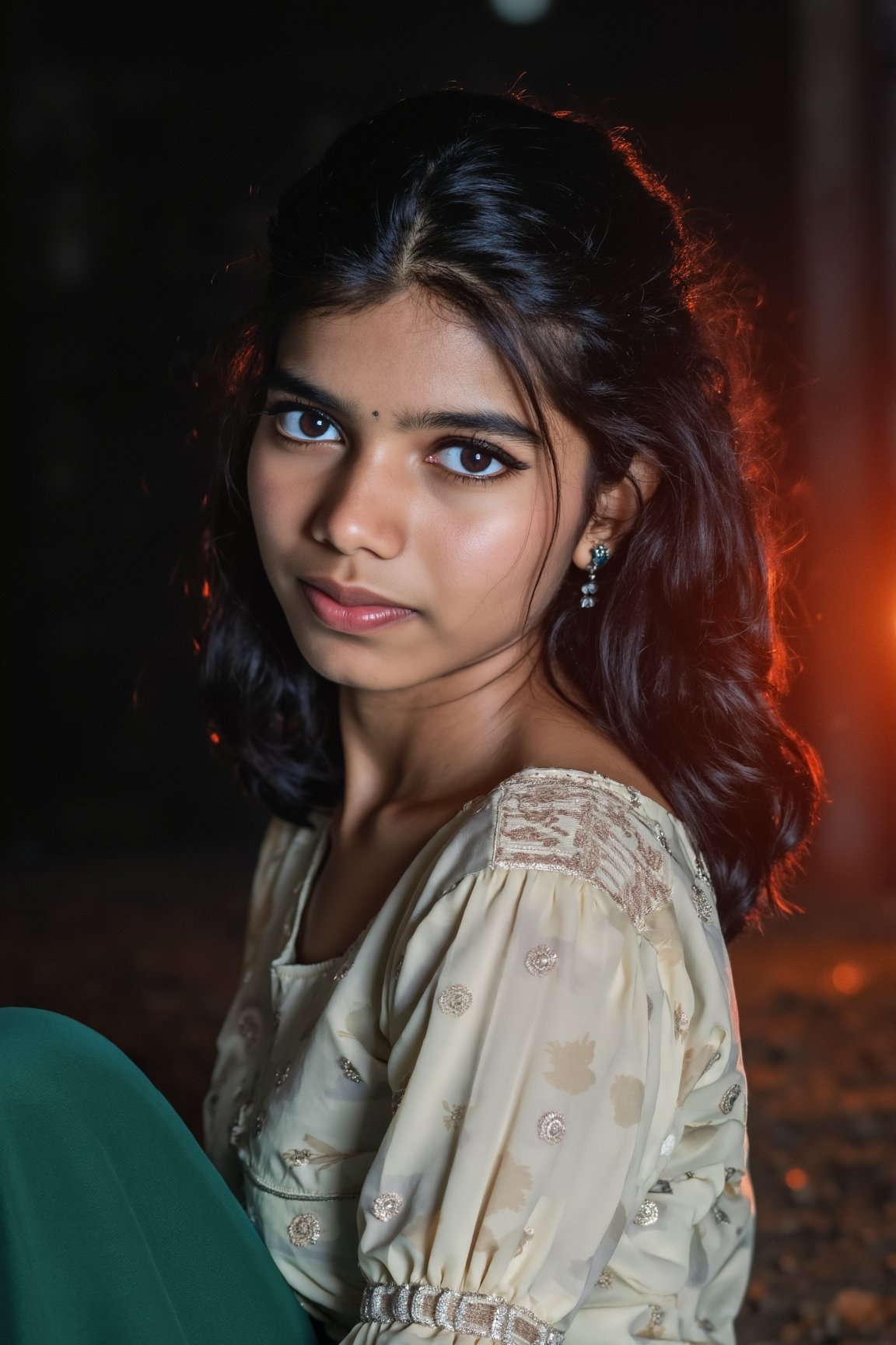 indian woman, a beautiful girl, brown eyes, gorgeous actress, Indian,  portrait photo, cinematic lighting,Sahana15 