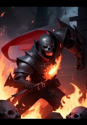 black Skull knight fire,