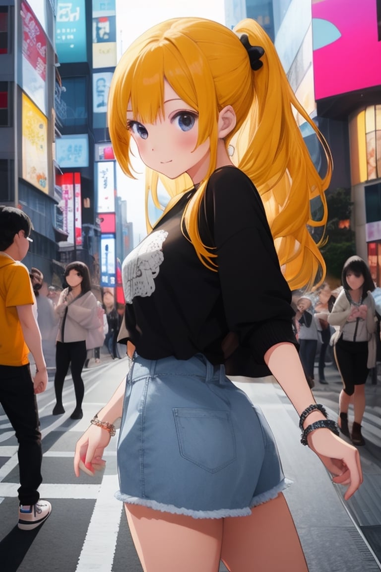 girl posing in Shibuya for a photo shoot, detailed anime style face, manga style drawing, highly detailed face, pretty facial features, 2d, hand drawn, digital drawing of a manga character, fashionable modern clothing, trendy Instagram influencer, Tokyo street style, dynamic pose, bright lighting, anime character in a dance club
  
