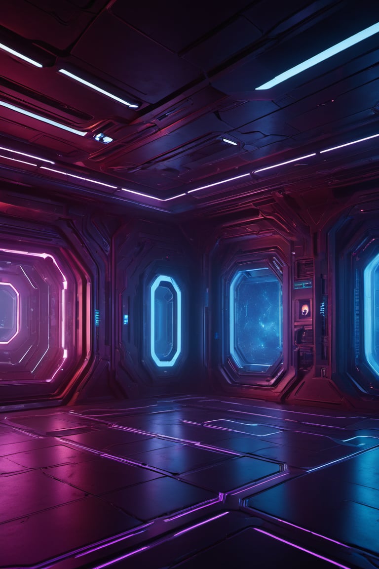 High Fantasy  Photorealistic, Hyperdetailed, Fantastic colors, Sci-Fi, Space Background, tech, detailed room. Matte Painting, octane render, surrealistic, cinematic lighting, Epic concept art.