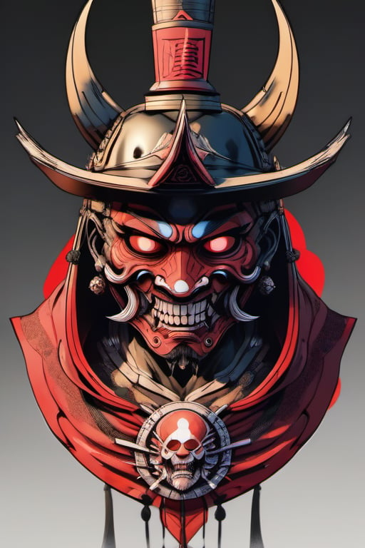 Grim reaper samurai demon mask warrior