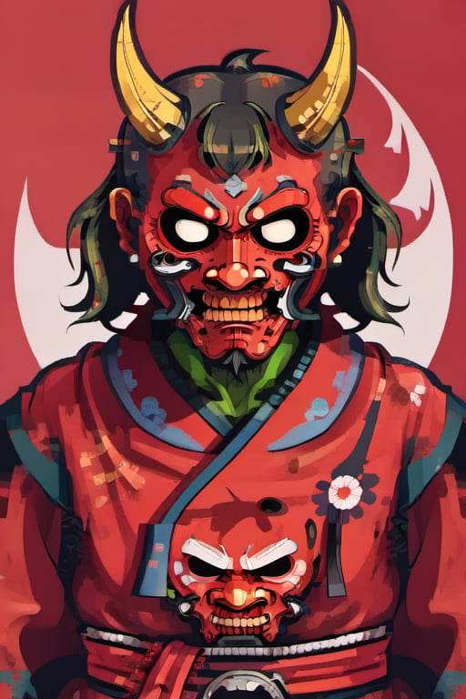 Zombie samurai demon mask warrior