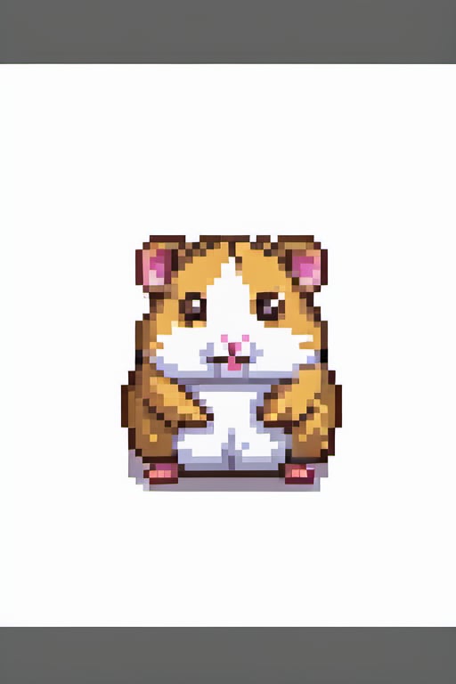 Cute hamster  pixel art 