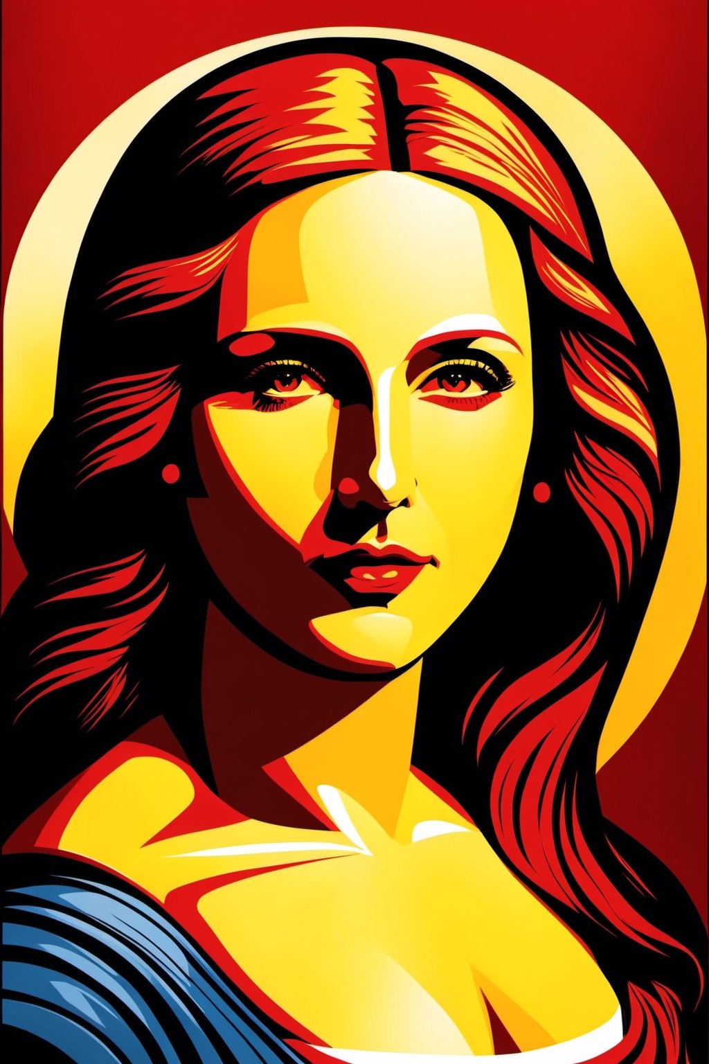 Mona Lisa, in Scarlett Johansson style, huge chest, designed by Jim Lee, 4k , cinematic