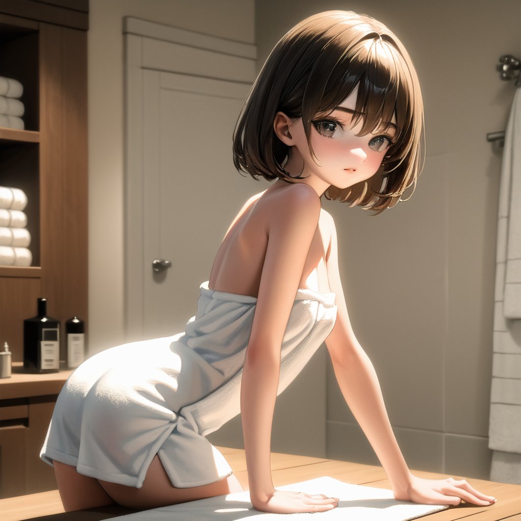 sfw, 1 girl, naked_towel, masterpiece, best quality, highly detailed