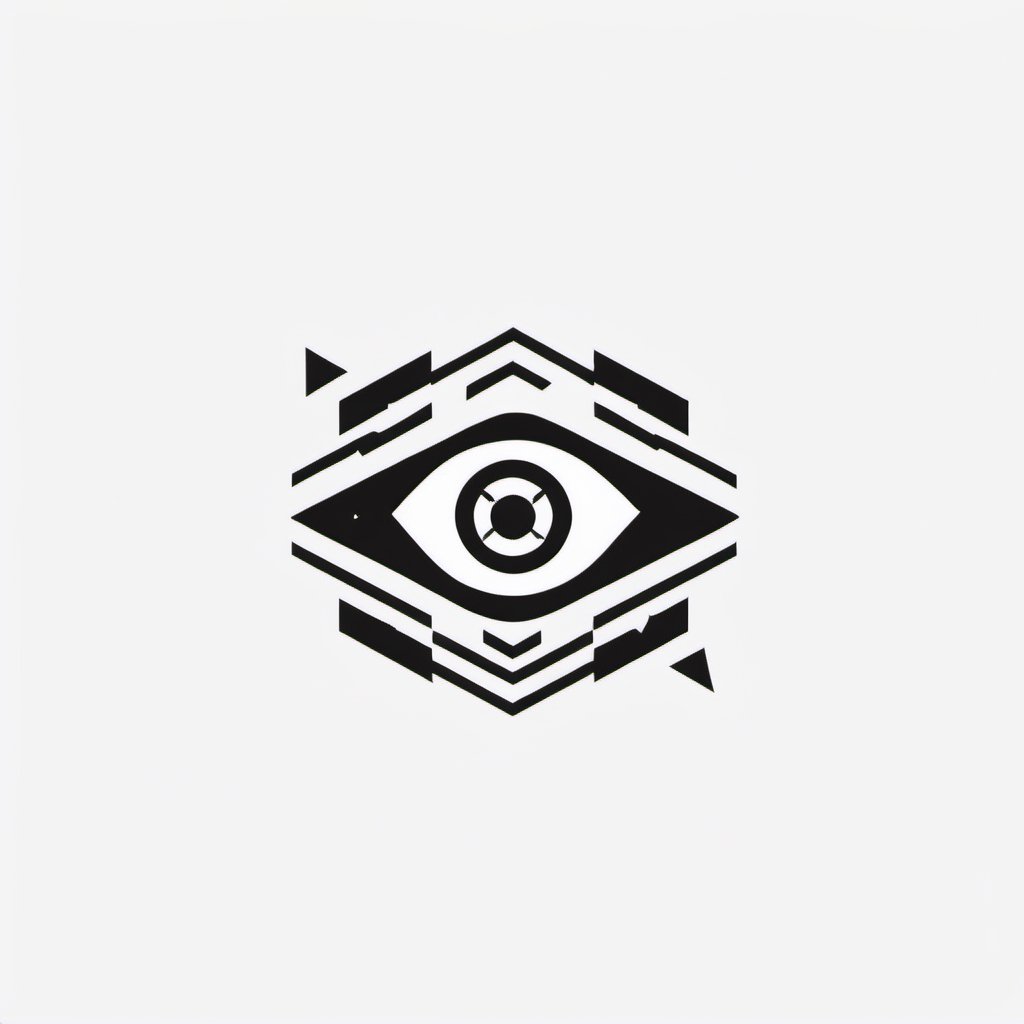 logo, eye, eye that can see the world through pixels,  pixels cube randomly flying, the name of the game "irealm", (black, white)),LogoRedAF,,logoredmaf