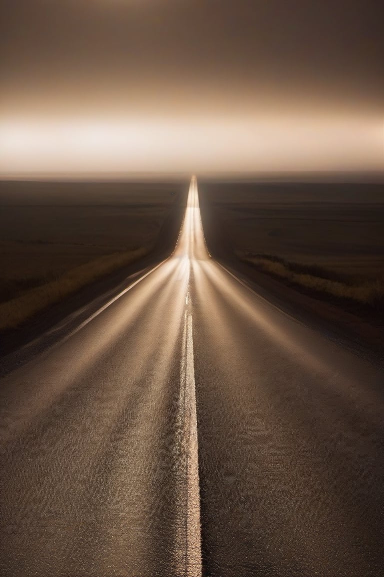long road, endless, with no cars, silent background, night,  sharp focus, wide angle, highly detailed, high budget, bokeh, cinemascope, moody, film grain, grainy ,EpicSky