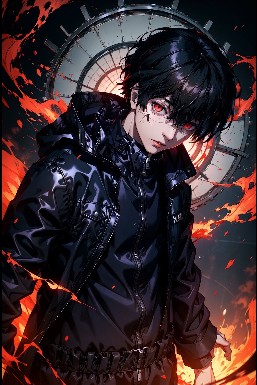 Kaneki Ken, the central character of "Tokyo Ghoul," possesses a unique and evolving appearance. Initially a shy college student, he sports short, black hair with bangs that partly obscure his right eye. Following his transformation into a half-ghoul, his hair turns strikingly white, contrasting with his remaining brown human eye. A defining feature is his left eye concealed by an eye patch, hiding its ghoul-like red iris. Kaneki's attire typically consists of practical, casual wear, including button-up shirts, jackets or hoodies, jeans, and sneakers. As the story progresses, his iconic trench coat, often white or gray, becomes synonymous with his identity, reflecting his complex journey through the dark and intricate world of ghouls.




