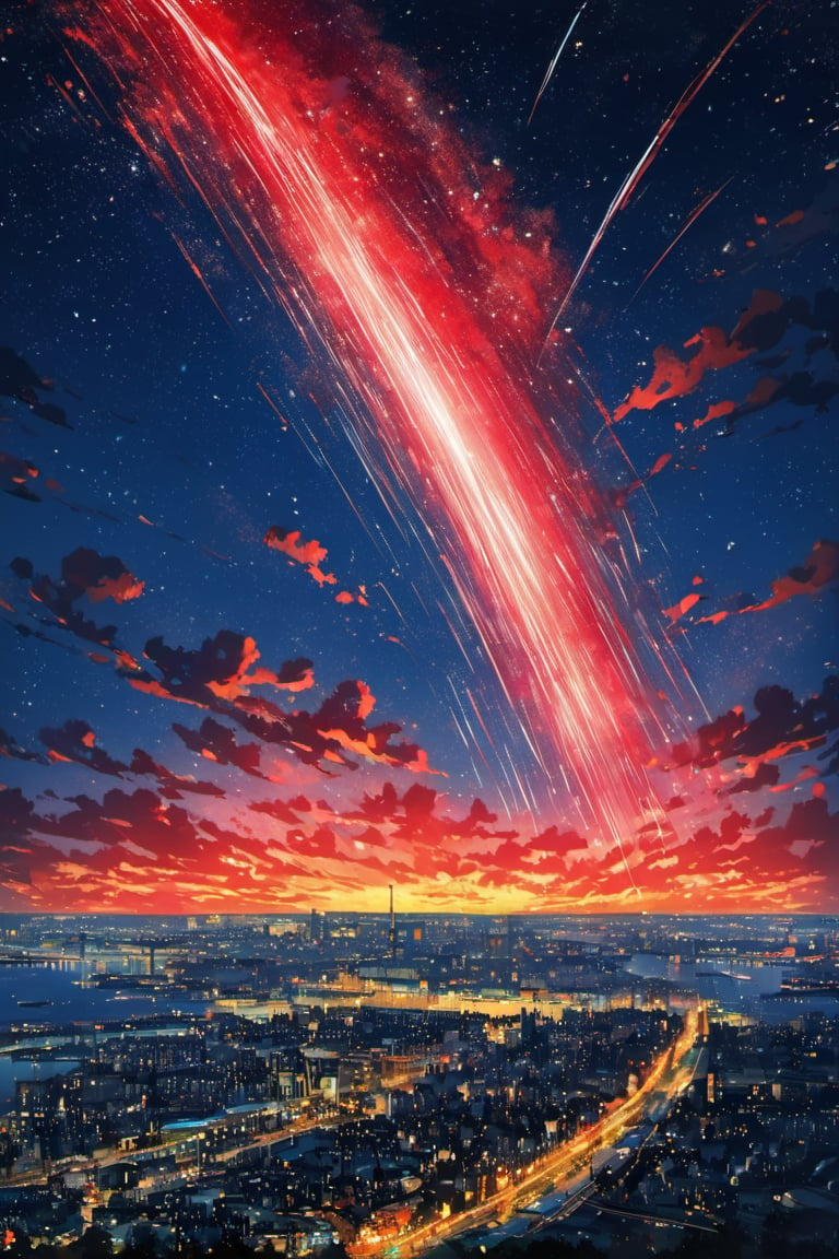 an illustration portraying a sky filled with beautiful meteorites, their radiant trails illuminating the night sky. (8k, best quality, top level: 1.1), cinematic, night, temple, Odaiba Lantern festival, Japanese Lantern festival, red Lantern, flying red Lantern, cinematic background, complex background, dynamic angle, contrast color ((La Sagrada Família)), glow, background, detailed elements below.
Artist Inspiration: Vincent van Gogh
Description: Drawing from van Gogh's expressive style, the illustration captures the meteorites as dynamic elements in the sky. Their vibrant trails dance across the canvas, adding movement and energy. The atmosphere is a blend of artistic interpretation and the fascination of cosmic phenomena. --v 5 --stylize 1000, cinematics, 4k, cinematics, best lighting, best perspective, best composition, ,no_humans,EpicSky,LODBG,lty,cloud,ink scenery