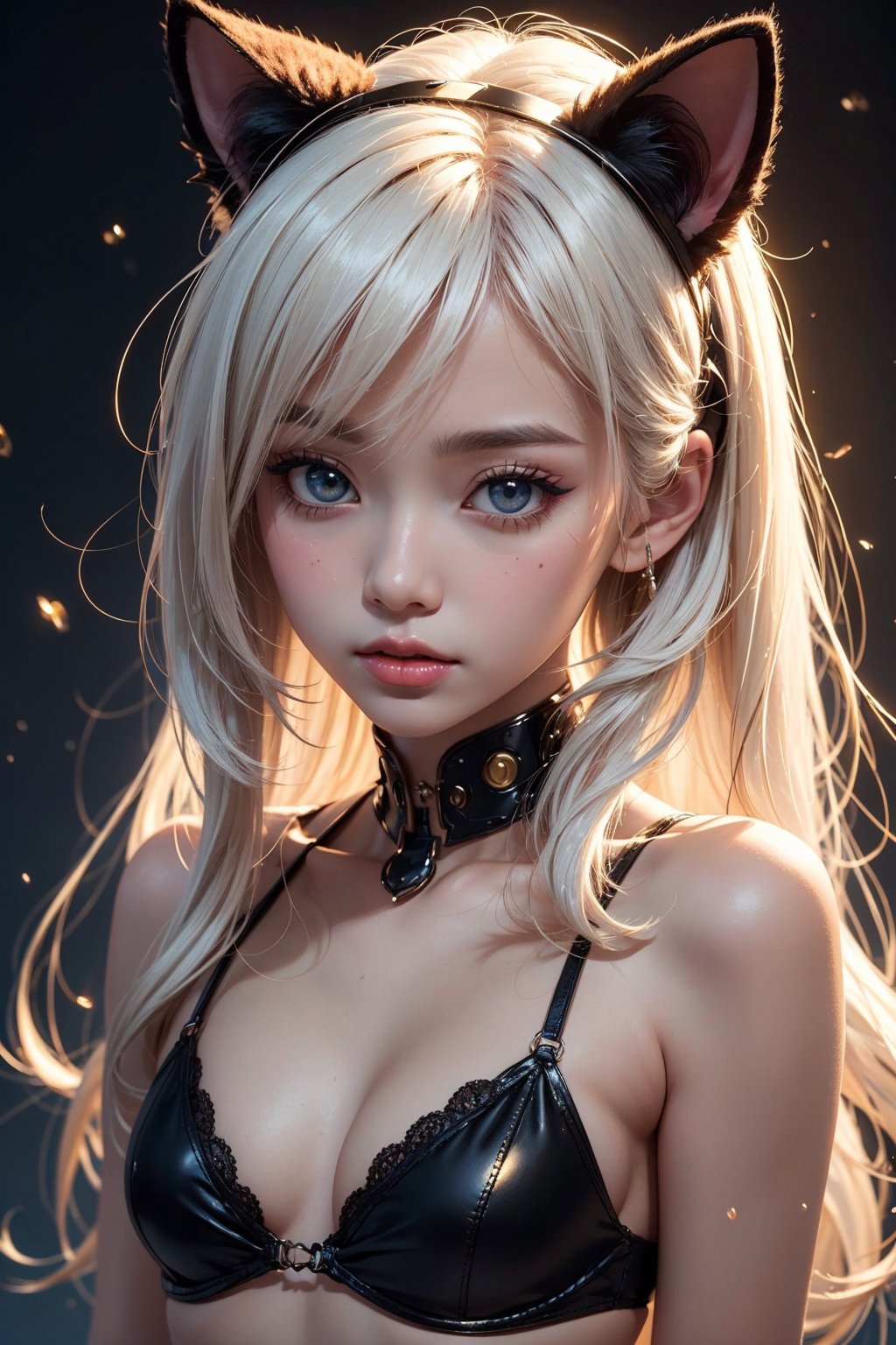 masterpiece,best_quality,cute_15_yo_girl,upper_body,splashing,abstract,psychedelic,neon,(honeycomb pattern), (creative:1.3),sy3,SMM,fantasy00d,hands_model,cyberpunk, ,asian_girl,r1ge,dreadlocked_white_hair,cat_ears,girl_possing,(small_breast),(skinny),perfect_face,ore_no_imouto_ga_konnani_kawaii_wake_ga_nai,((small breasts)), ((innocent)), (freckles:0.6), intricate details, highly detailed, sharp focus, professional, 4k, god rays, stunning eyes, petite, delicate, innocent, highres, detailed facial features, high detail, sharp focus, smooth, aesthetic,long_bangs