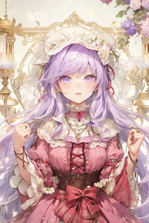 girl with light purple hair and purple eyes