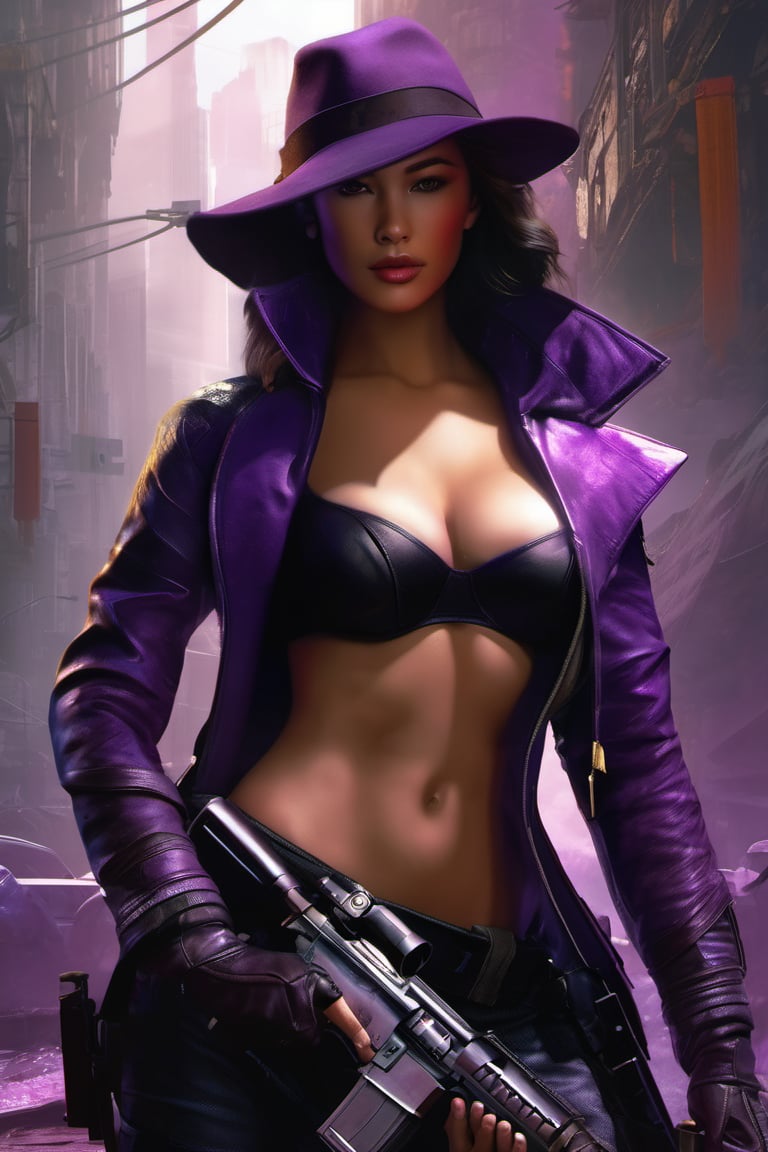 there is a special violet edition poster of a "A seductive assassin with a knack for eliminating high-value targets""Shadow Siren --q 99" centred looking at viewer, game poster, official poster artwork, game promotional poster, official poster, full poster, military art, promotional poster art, beautiful cinematic poster, official print, videogames poster, craig mullins greg rutkowski, ( apocalyptic ) 8 k, craig mullins style, cinematic poster, apocalyptic 8k, apocalyptic 8k, 